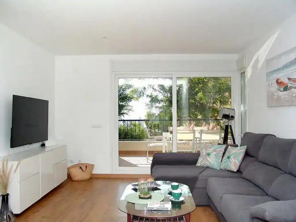 Sala d'estar de Apartament de lloguer en Calpe / Calp amb Aire condicionat, Calefacció i Traster