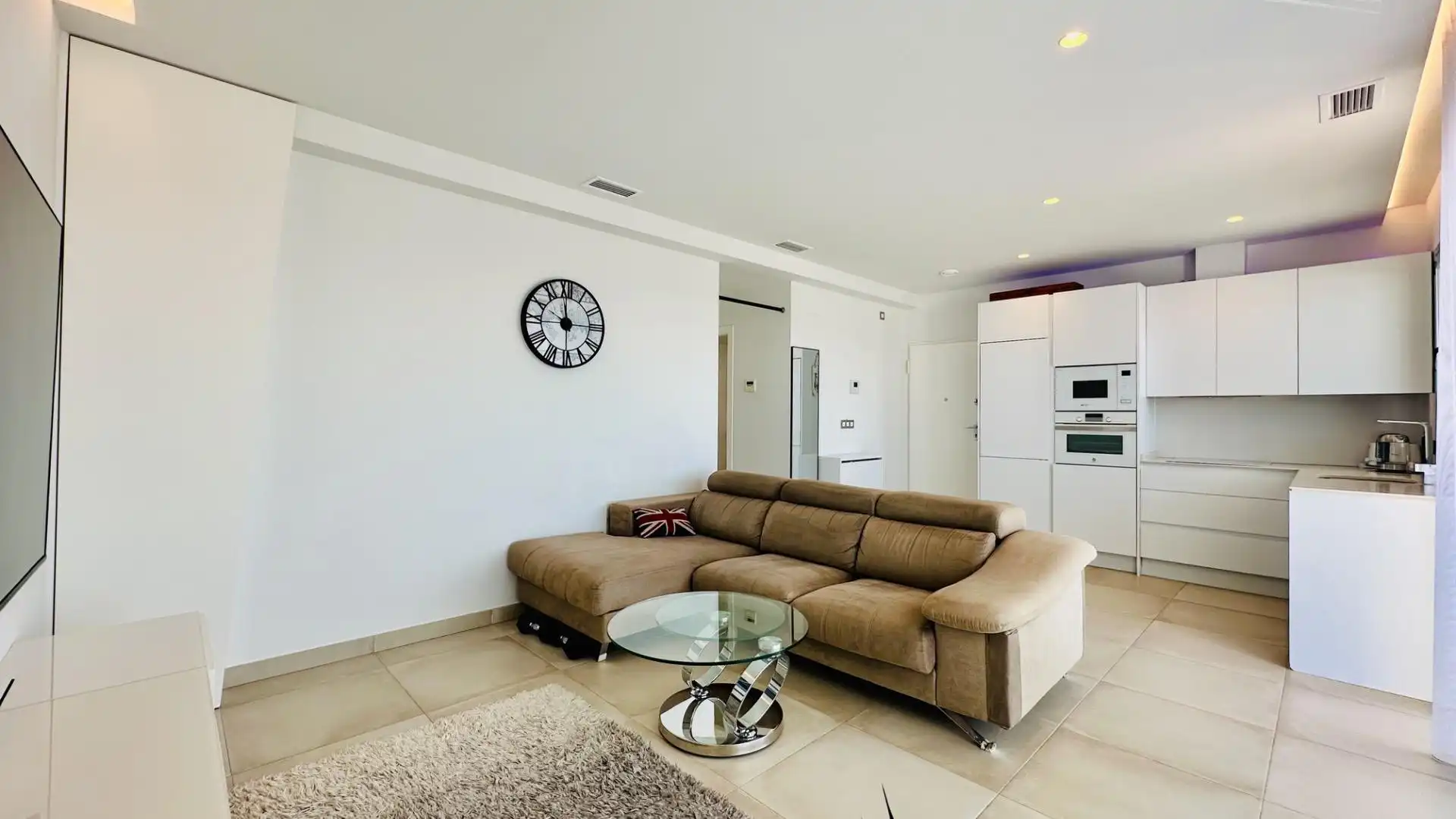Sala de estar de Ático de alquiler en Finestrat con Aire acondicionado, Calefacción y Terraza