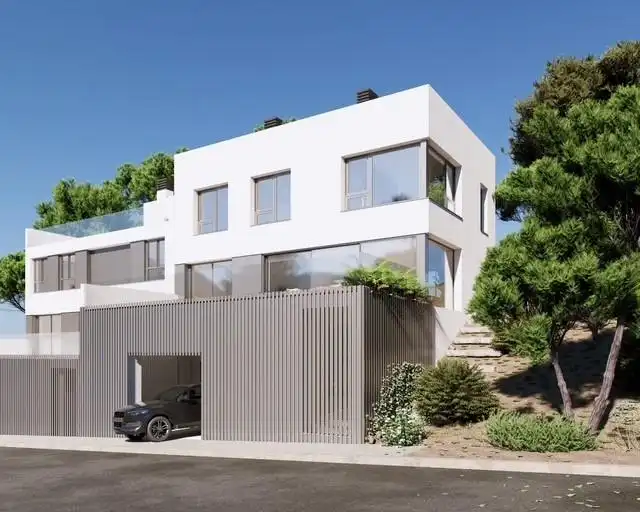 Vista exterior de Casa o xalet en venda en Esplugues de Llobregat amb Aire condicionat