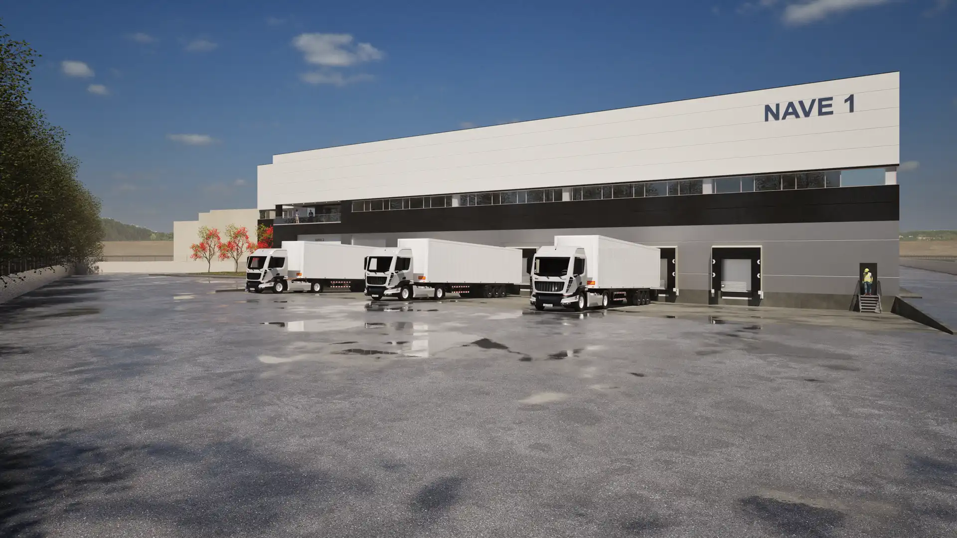 Parkplatz von Fabrikhallen zur Miete in Barcelona