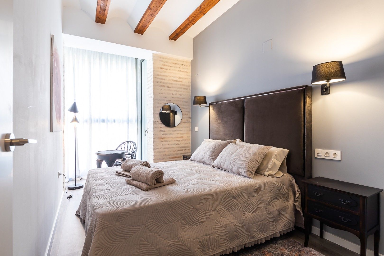 Bedroom of Apartment to rent in  Valencia Capital  with Air Conditioner, Heating and Furnished