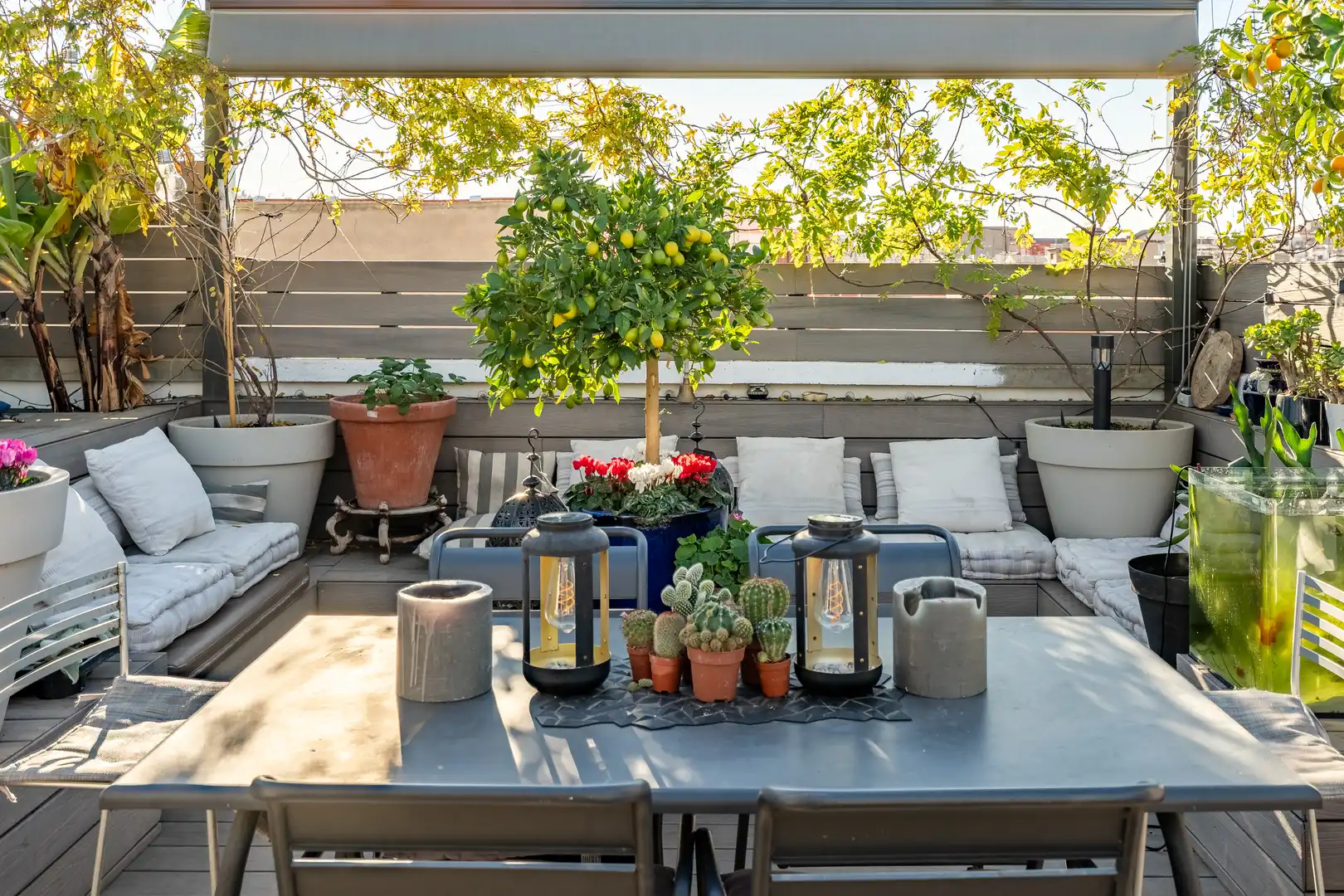Terrasse von Dachboden zum Verkauf in Barcelona mit Klimaanlage, Heizung und Parkett