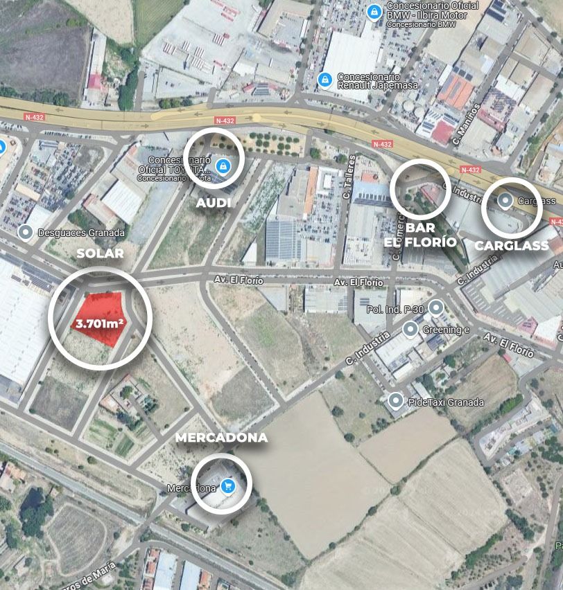 Exterior view of Industrial land to rent in  Granada Capital