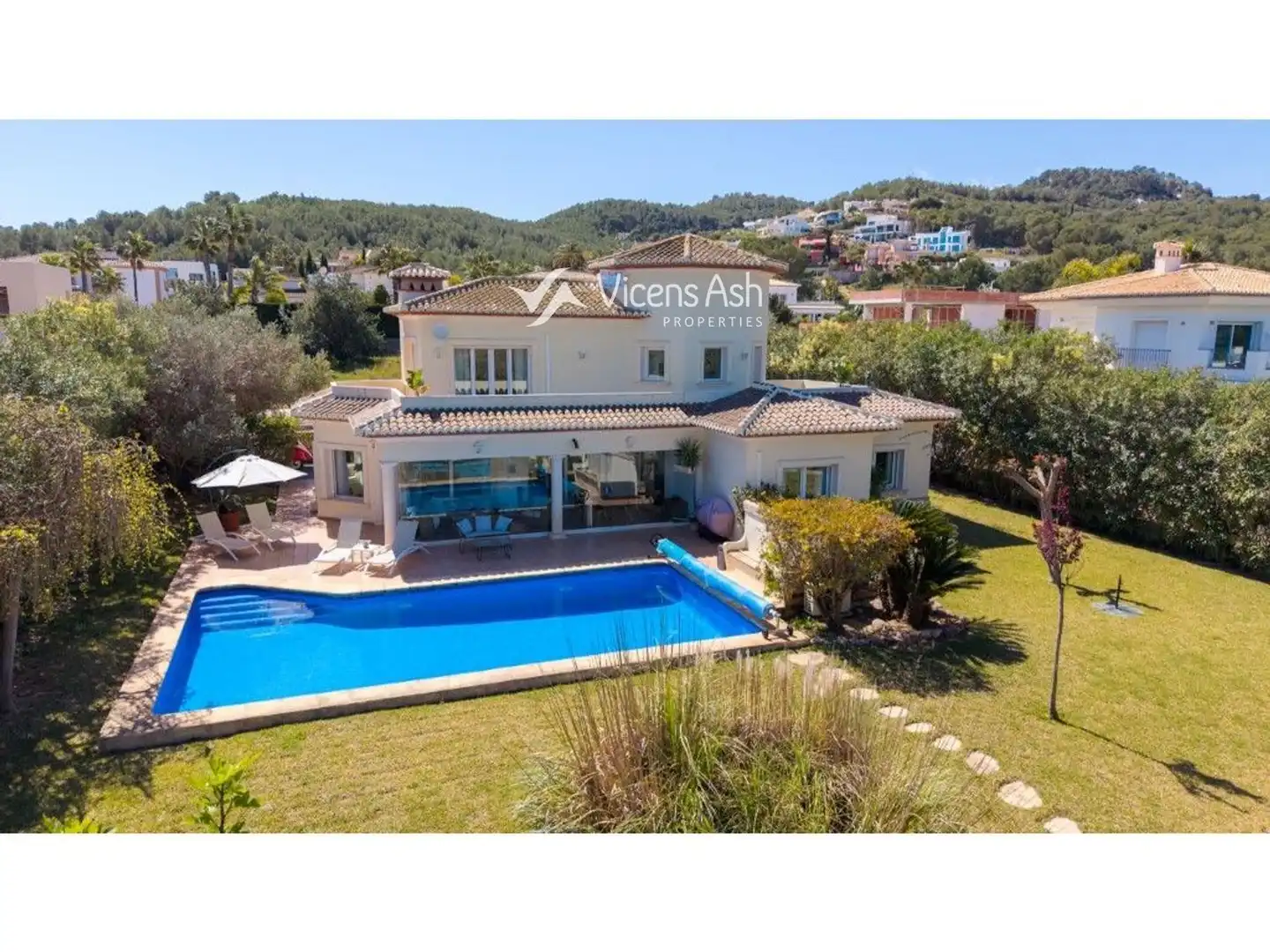 Exterior view of Houses for sale in Jávea / Xàbia  with Air Conditioner, Terrace and Swimming Pool
