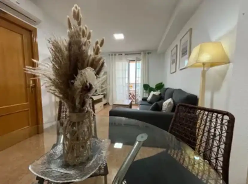 Wohnzimmer von Wohnung zum Verkauf in Roquetas de Mar mit Klimaanlage, Terrasse und Möbliert