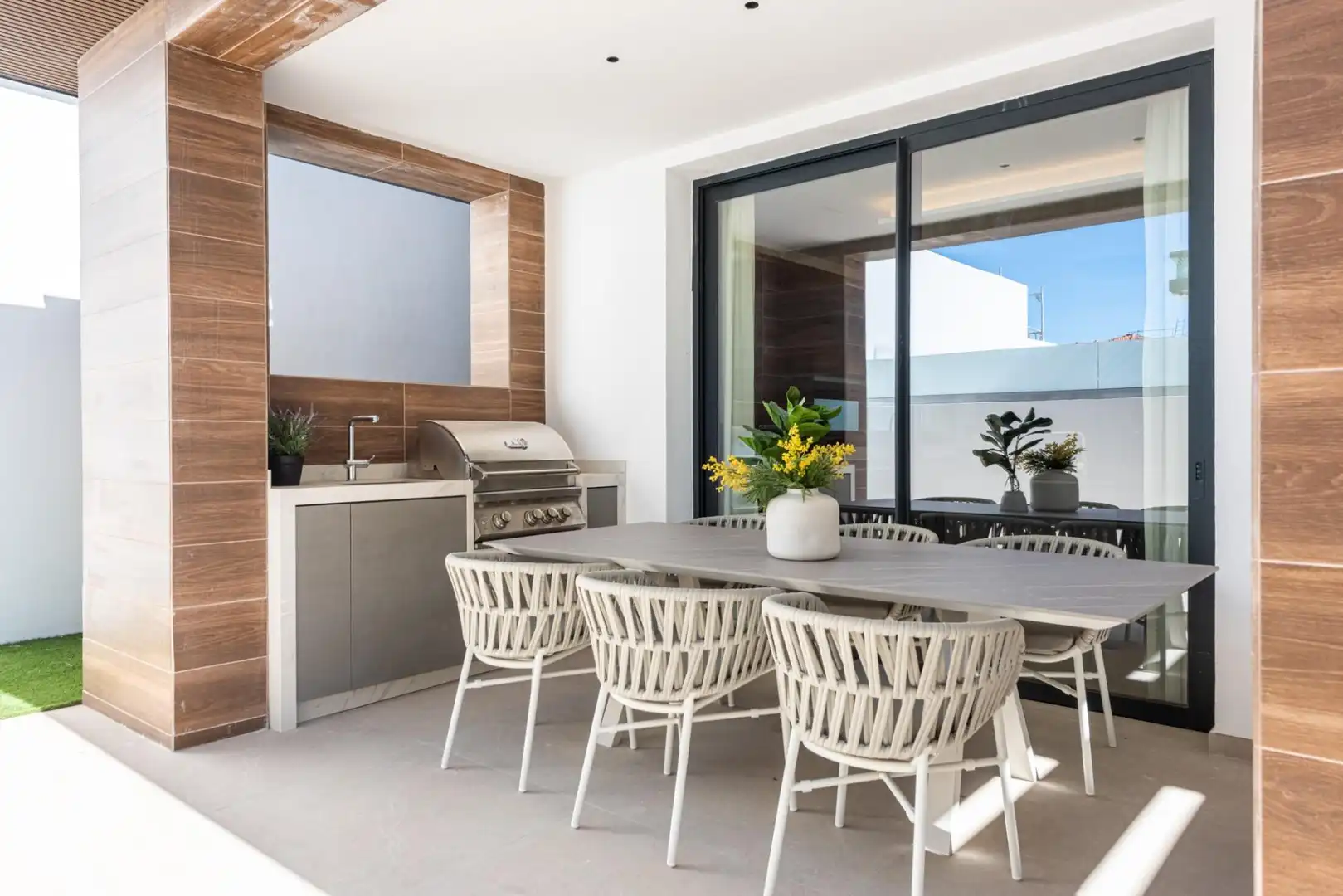 Terrasse von Haus oder Chalet zum Verkauf in Mijas mit Klimaanlage, Heizung und Privatgarten