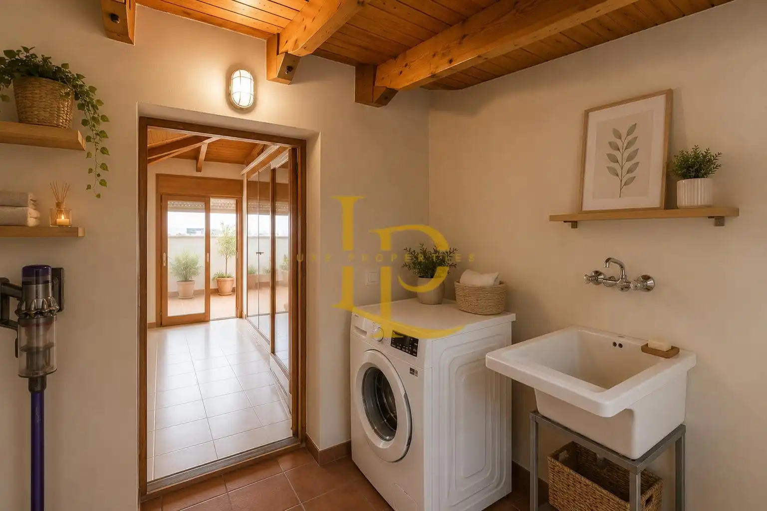 Terraza de Casa adosada en venta en Sant Cugat del Vallès con Aire acondicionado, Calefacción y Jardín privado