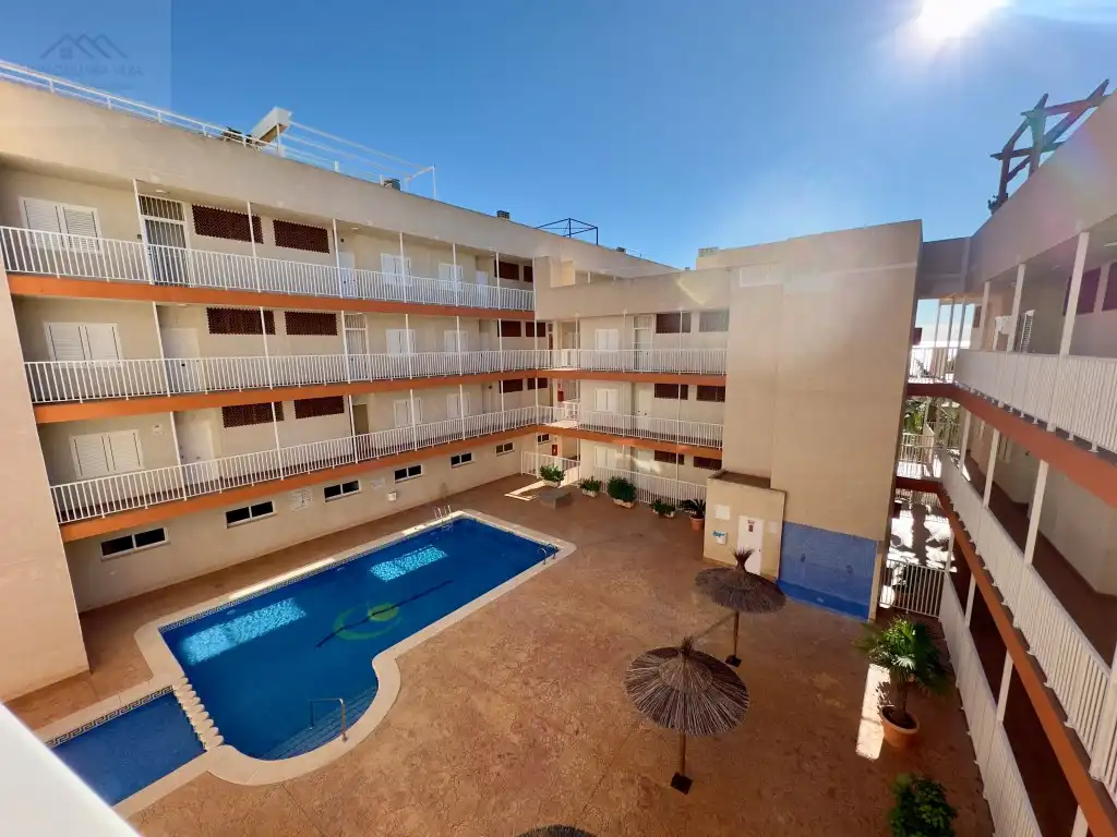 Schwimmbecken von Wohnung zur Miete in Mazarrón mit Schwimmbad, Möbliert und Waschmaschine
