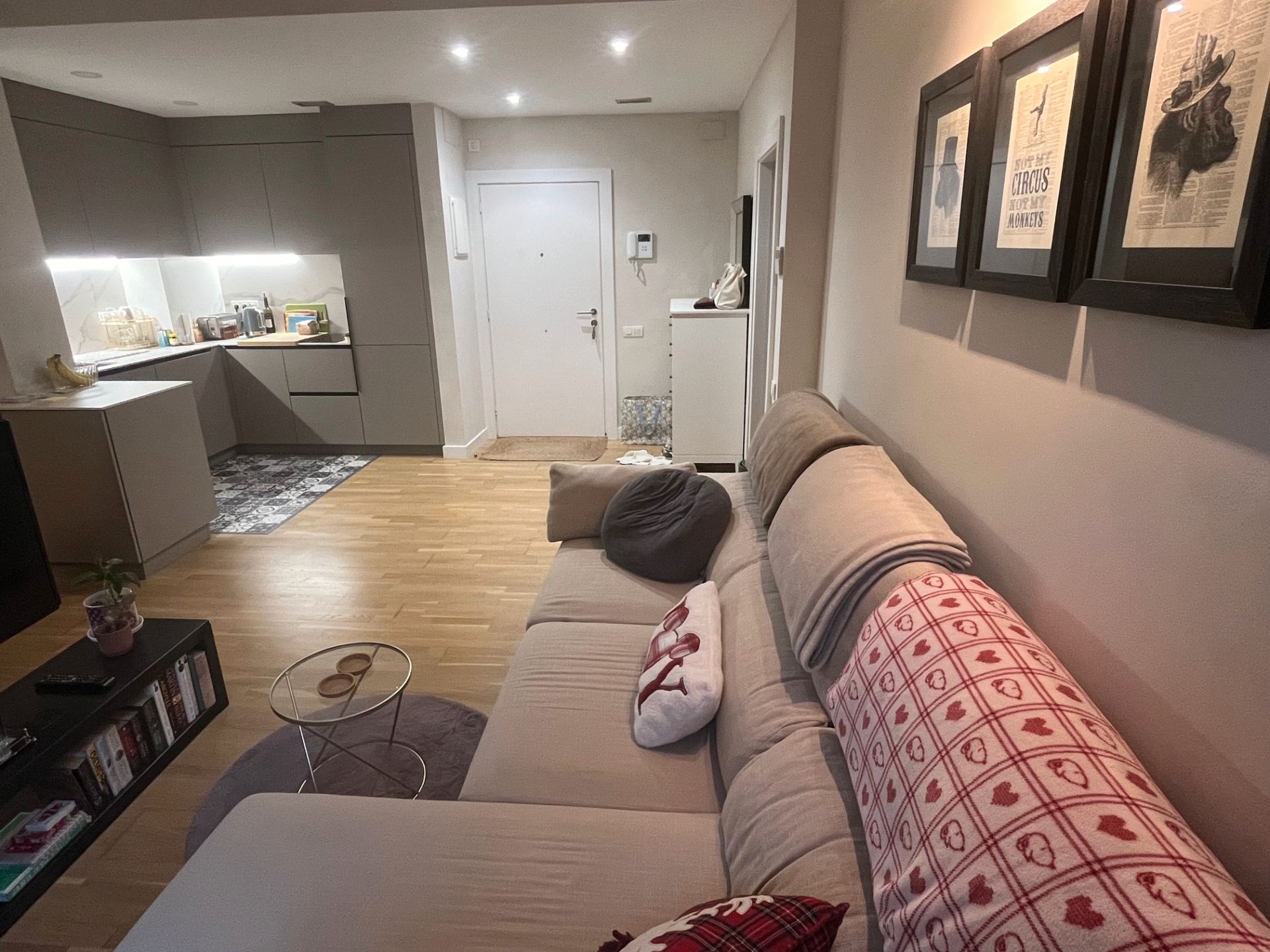 Sala d'estar de Pis de lloguer en  Barcelona Capital amb Aire condicionat, Calefacció i Parquet