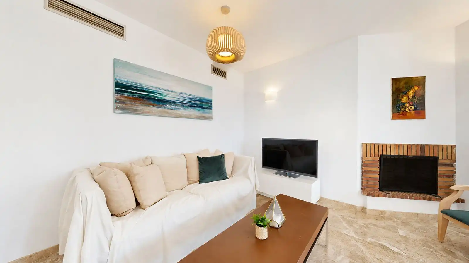 Living room of Attic for sale in Marbella  with Air Conditioner, Terrace and Furnished