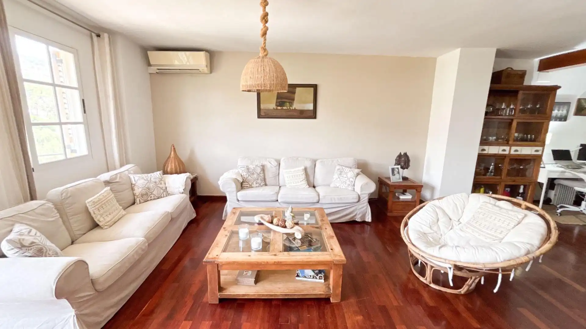 Sala d'estar de Àtic en venda en Jávea / Xàbia amb Aire condicionat, Terrassa i Moblat
