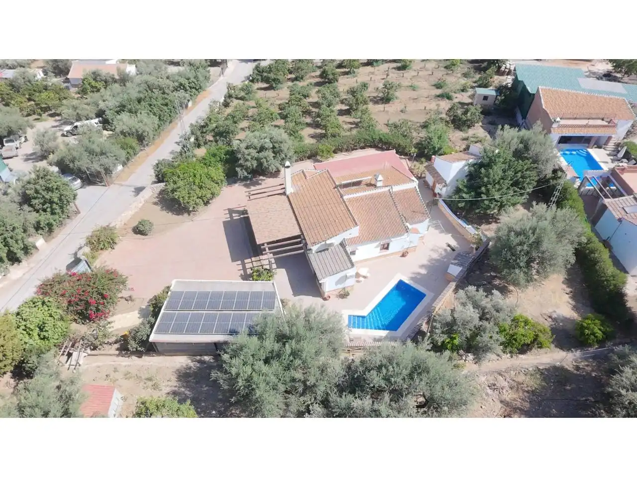 Vista exterior de Casa o xalet en venda en Periana amb Terrassa i Piscina