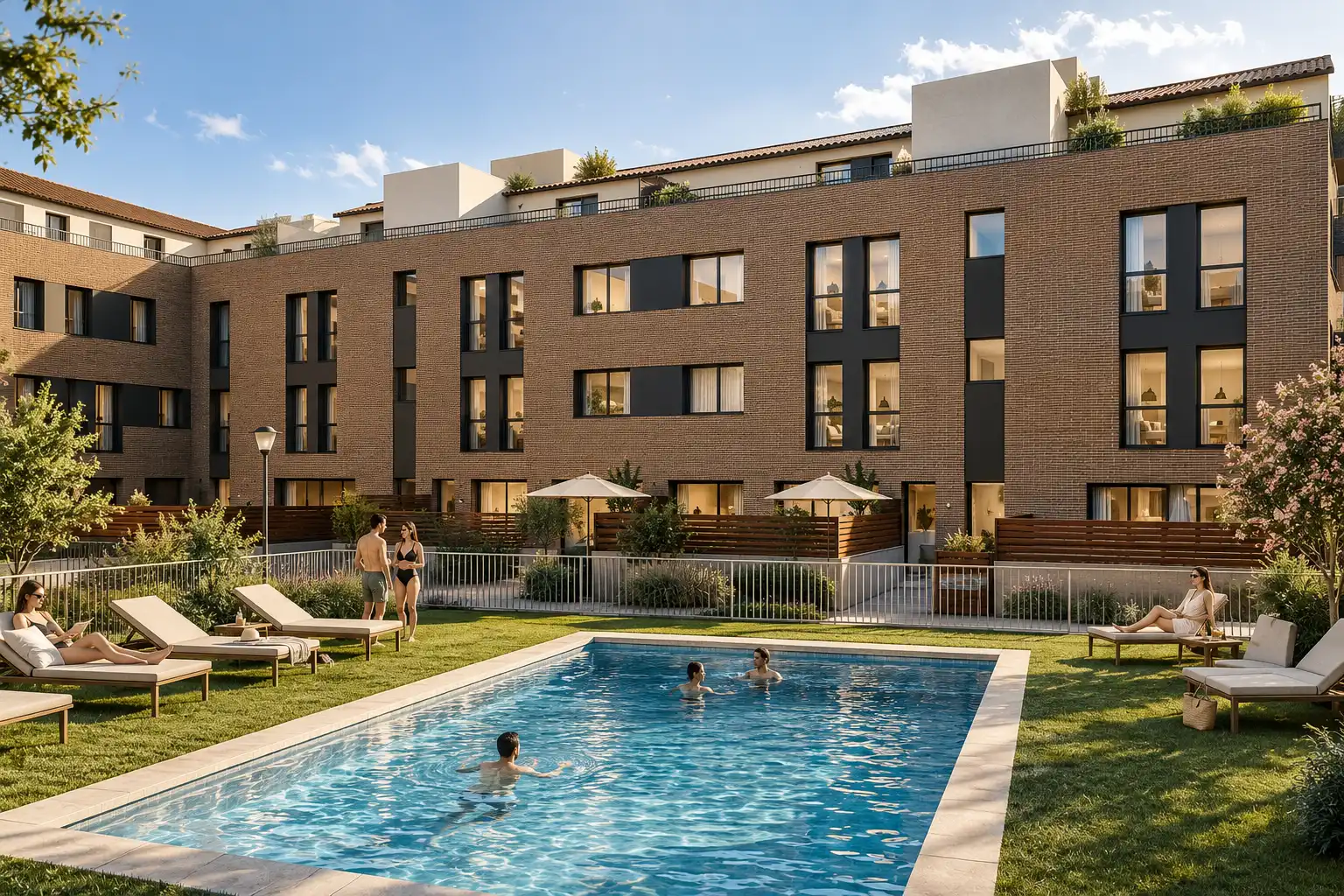 Pis d'obra nova amb piscina en venda a Camí Ramon Llull 20
