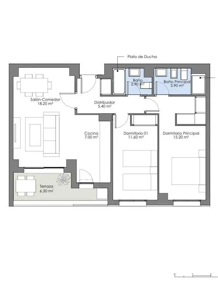 Flat with pool for sale in Nuevo Bulevar, imagen 2