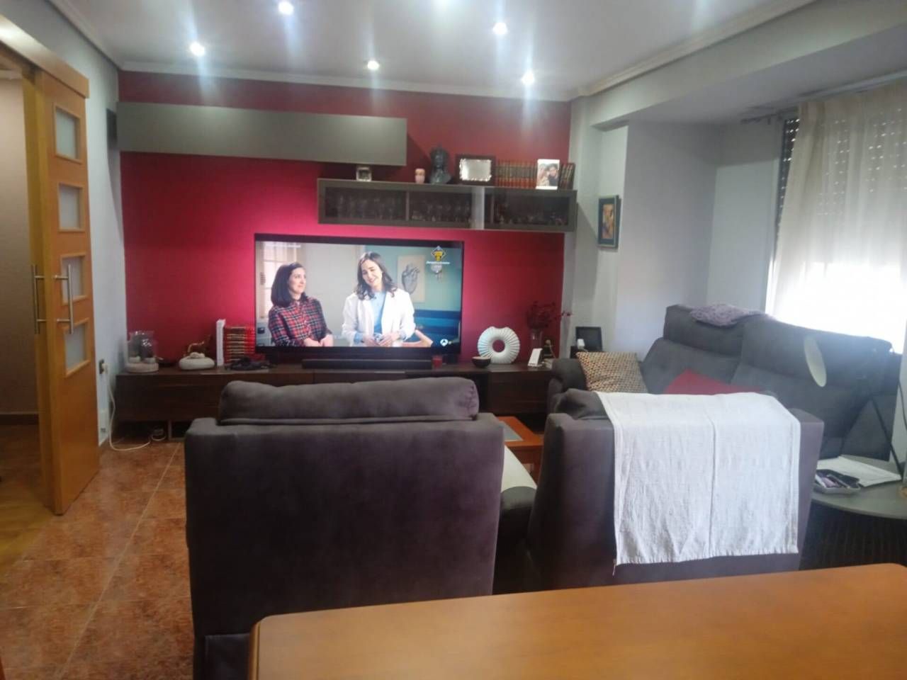 Living room of Flat for sale in  Valencia Capital  with Air Conditioner and Balcony