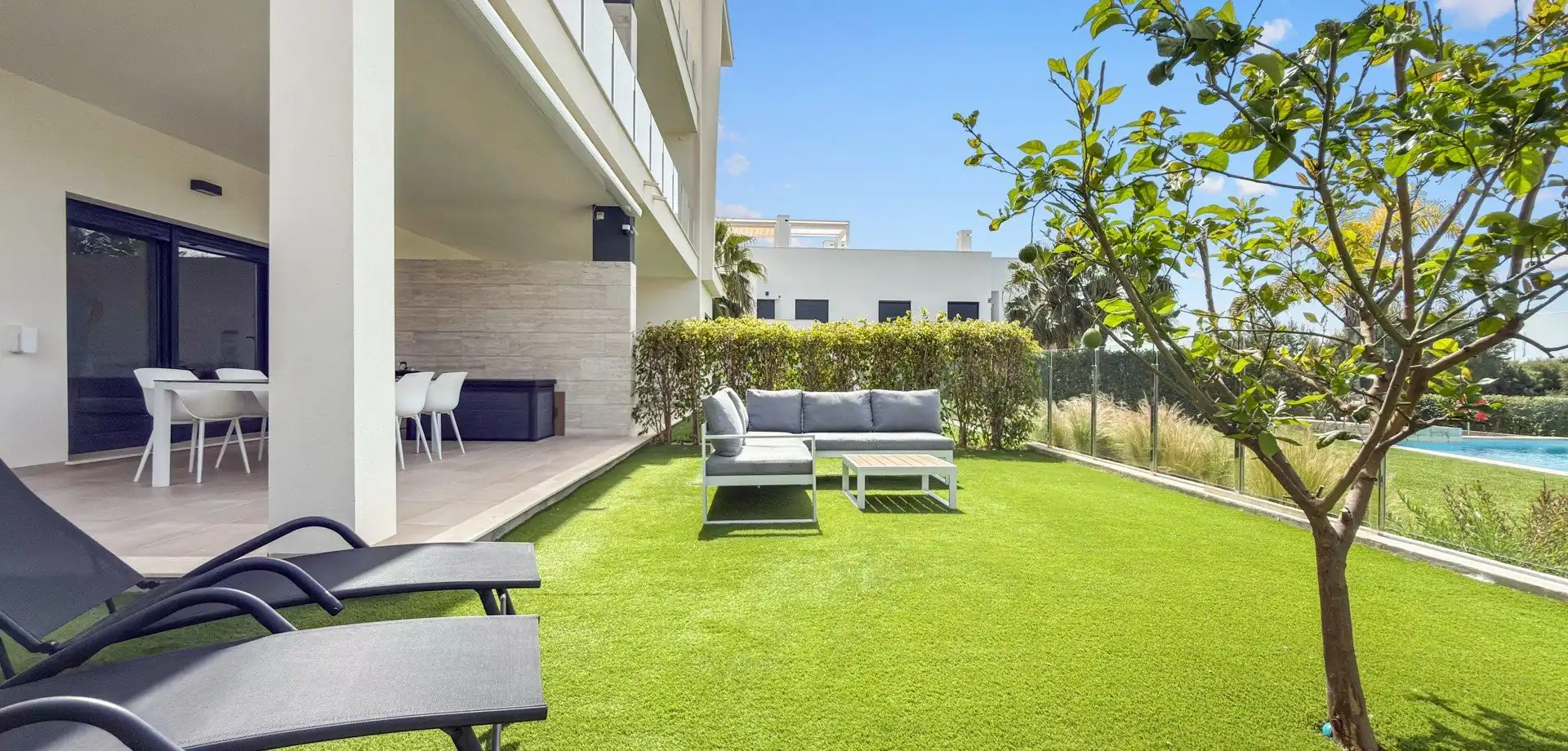 Terraza de Apartamento en venta en Pilar de la Horadada con Jardín privado, Terraza y Amueblado