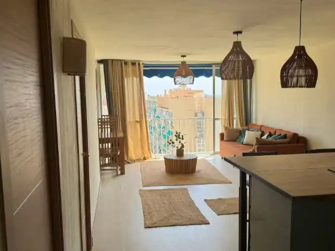 Living room of Flat for rent in Benidorm  with Air Conditioner, Heating and Parquet flooring