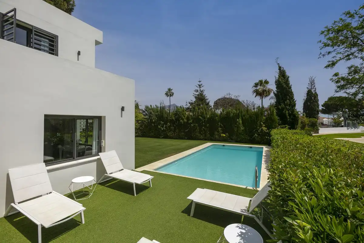 Jardín de Casa o chalet en venta en Marbella con Jardín privado, Terraza y Piscina