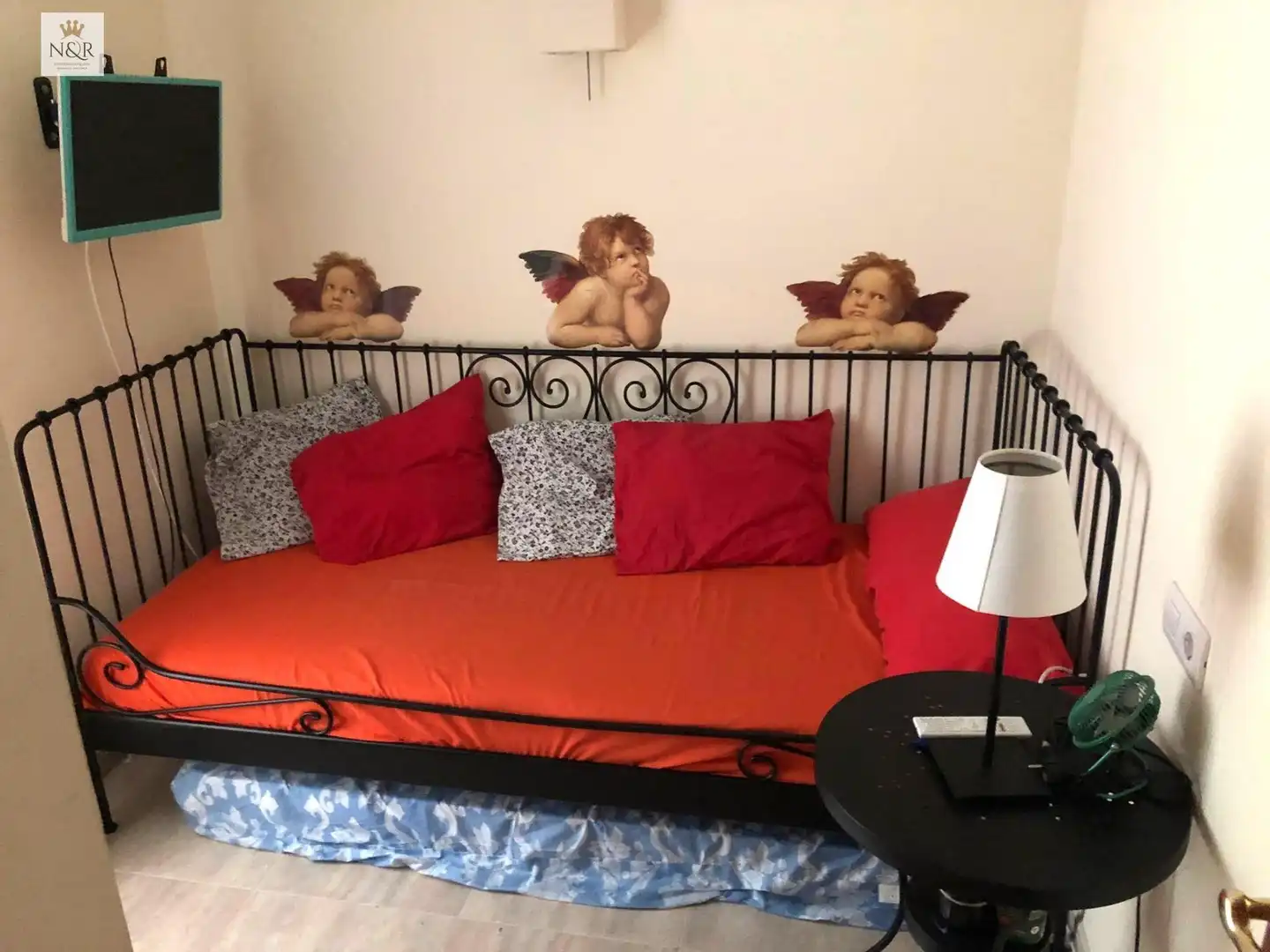 Dormitori de Casa adosada de lloguer en Alcúdia amb Aire condicionat, Jardí privat i Terrassa