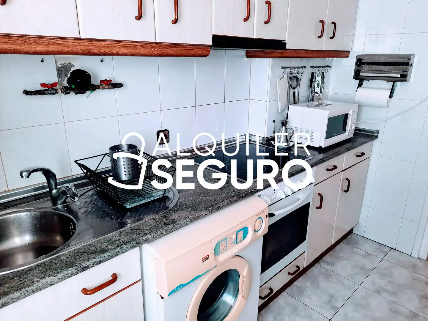 Cocina de Piso de alquiler en Zaragoza con Calefacción, Terraza y Amueblado