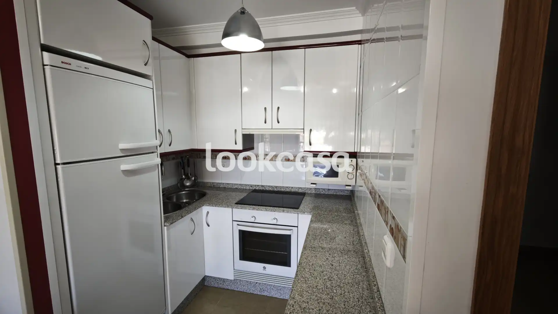 Kitchen of Flat for sale in Sanxenxo  with Heating, Private garden and Parquet flooring