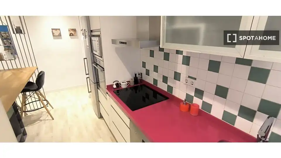 Kitchen of Flat for rent in Madrid  with Air Conditioner, Heating and Furnished