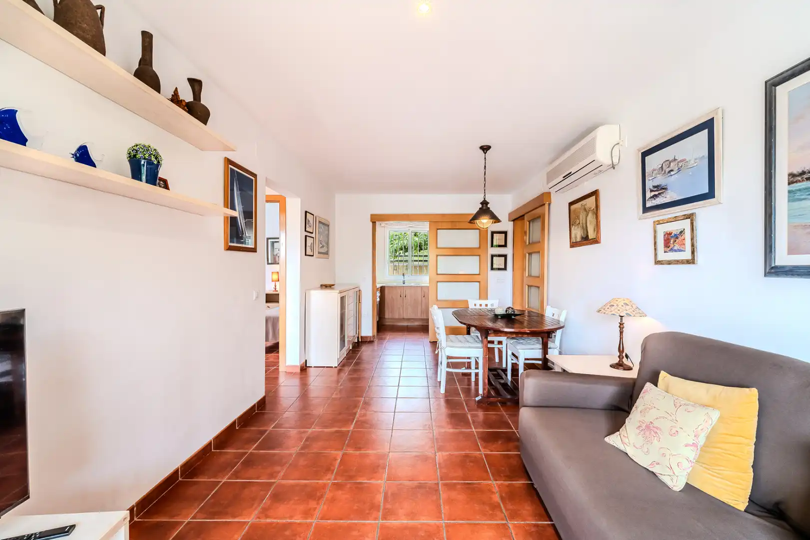 Sala de estar de Piso en venta en L'Ampolla con Aire acondicionado, Calefacción y Terraza