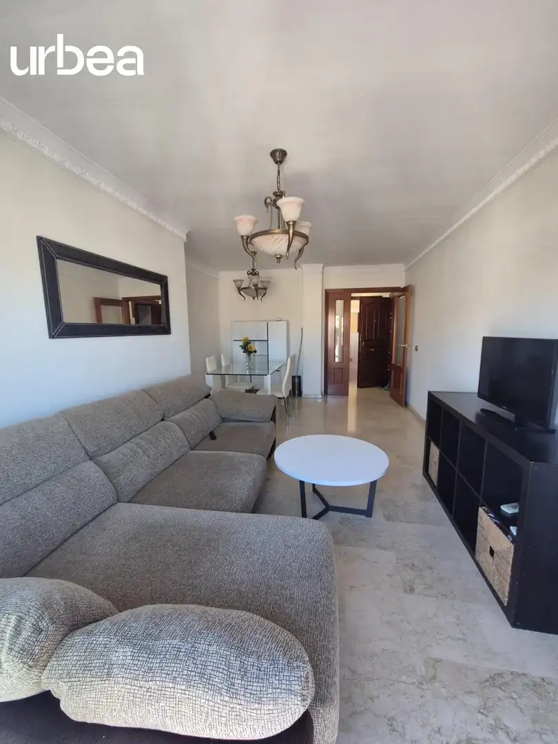 Sala de estar de Piso de alquiler en Málaga con Calefacción, Amueblado y Balcón