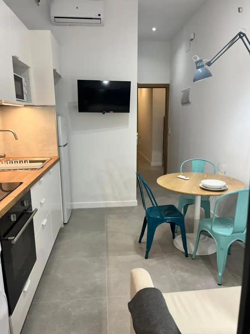 Cocina de Apartamento de alquiler en Valencia con Aire acondicionado, Amueblado y Horno