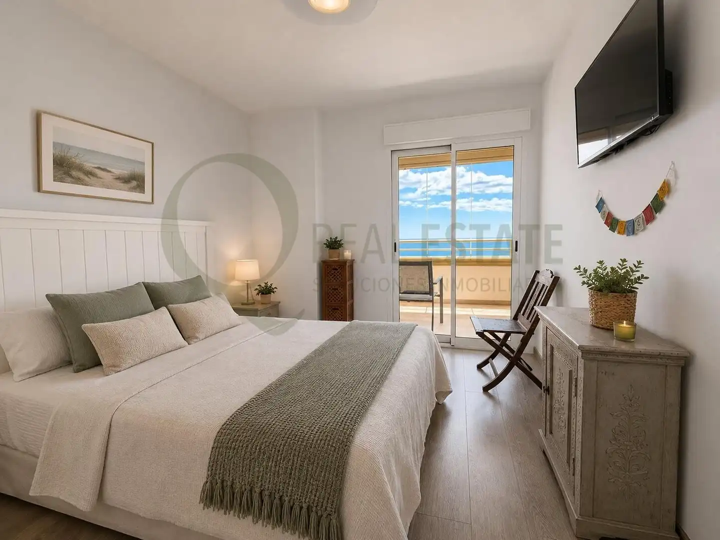 Bedroom of Flat for sale in El Campello  with Air Conditioner, Heating and Private garden