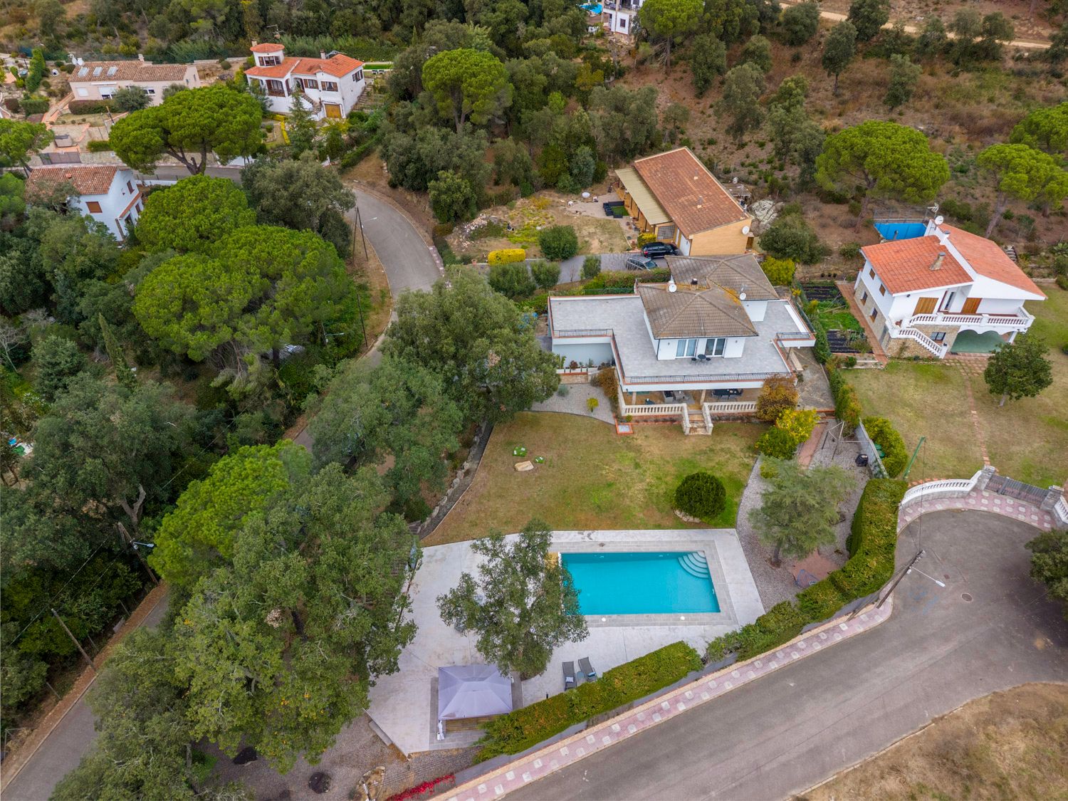 Exterior view of House or chalet for sale in Santa Cristina d'Aro  with Heating, Private garden and Swimming Pool
