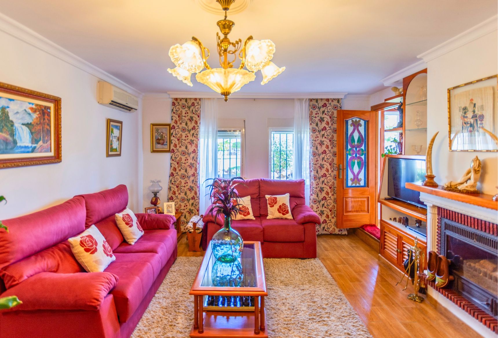 Living room of Single-family semi-detached for sale in Málaga Capital  with Air Conditioner, Heating and Terrace