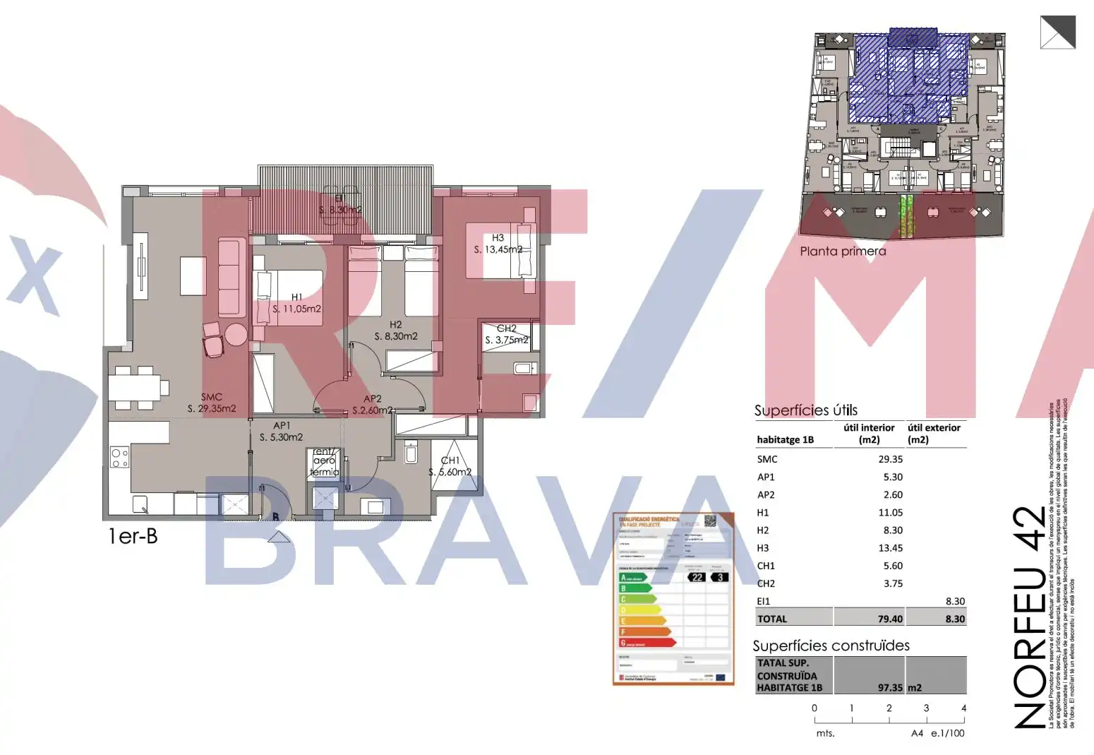 Flat with terrace for sale in Calle CL CAP NORFEU, imagen 40