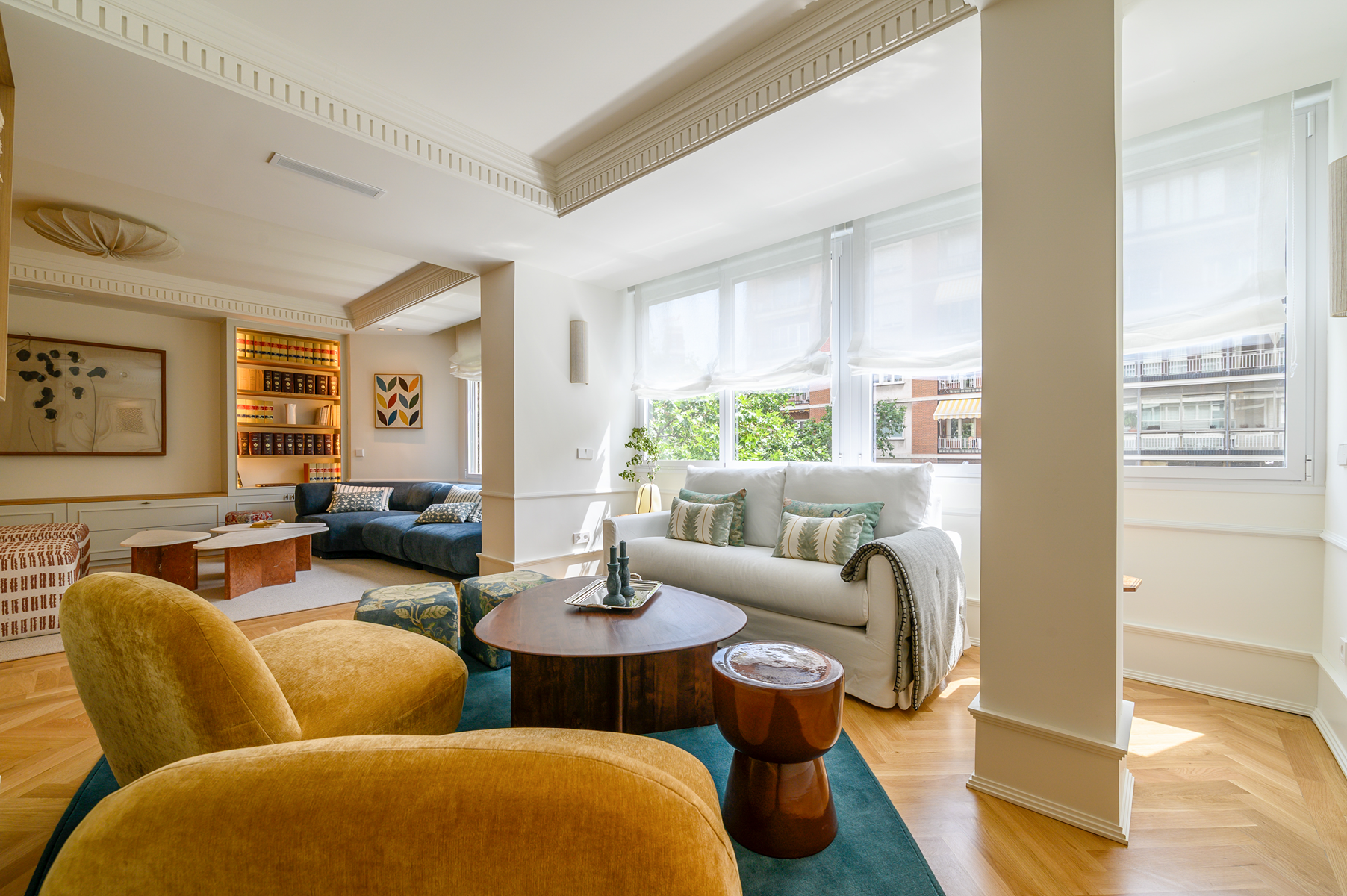 Sala d'estar de Apartament en venda en  Madrid Capital amb Aire condicionat i Terrassa