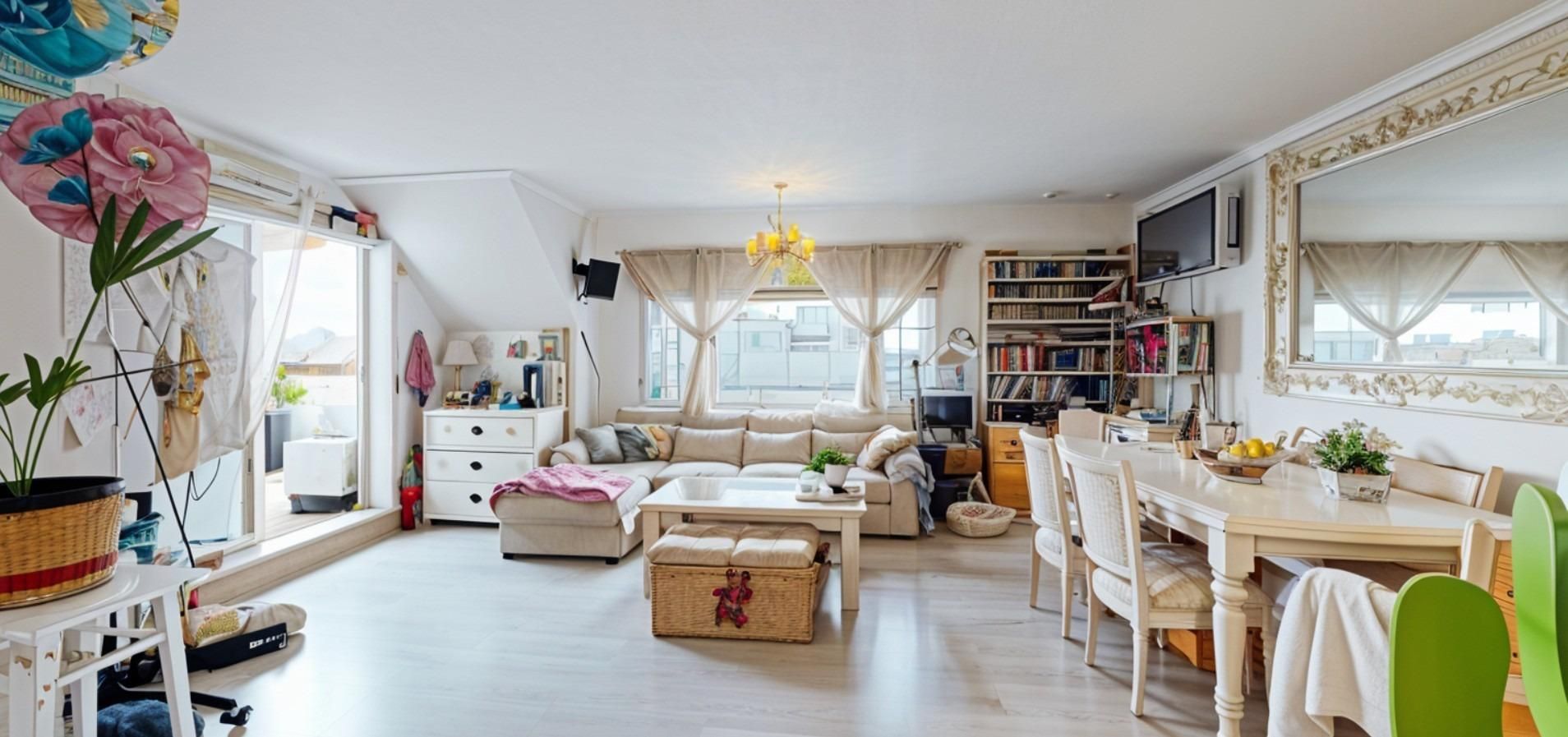 Living room of Attic for sale in  Madrid Capital  with Air Conditioner, Heating and Private garden