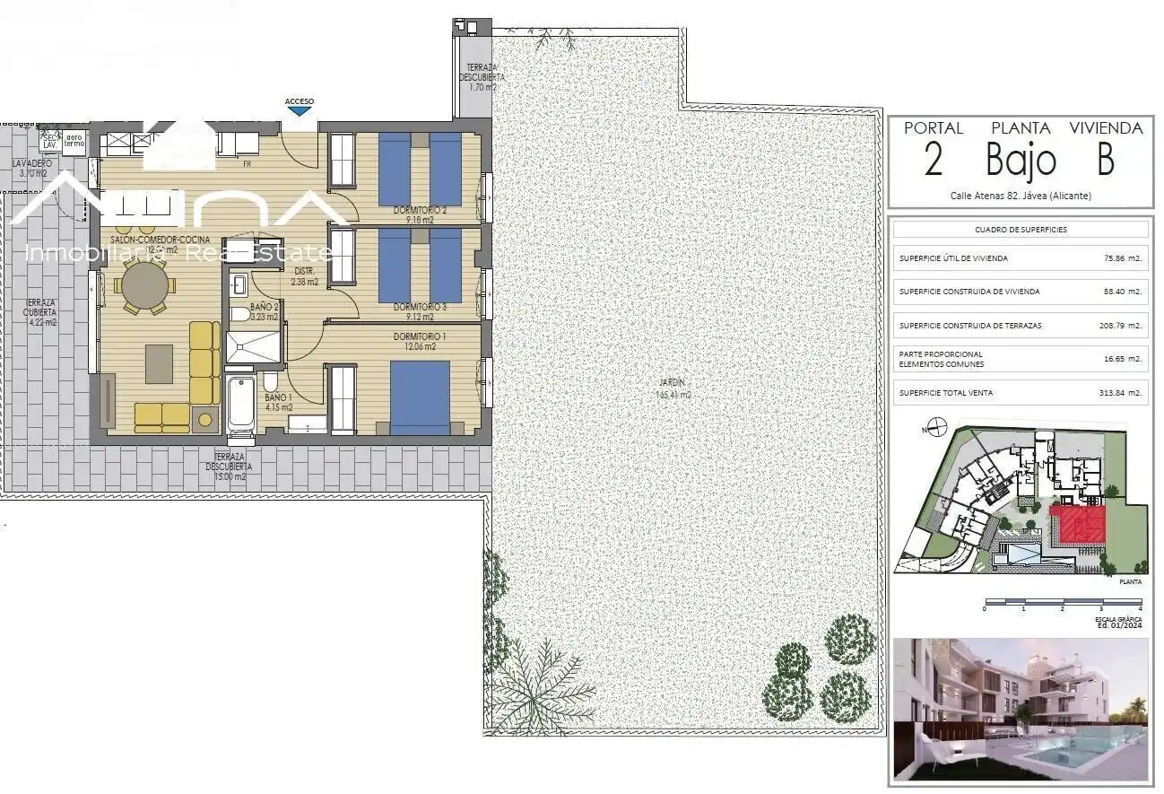 Planta baixa en venda en Jávea / Xàbia amb Aire condicionat, Calefacció i Jardí privat