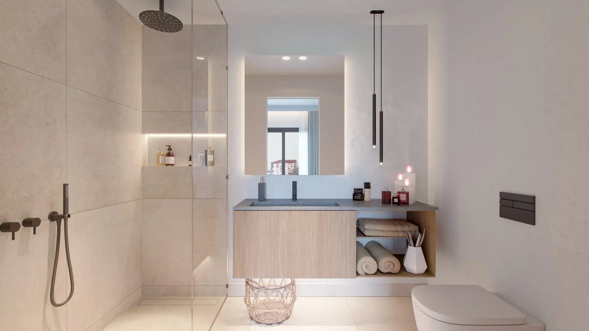 Bathroom of Lofts for sale in Málaga  with Air Conditioner, Balcony and Community pool