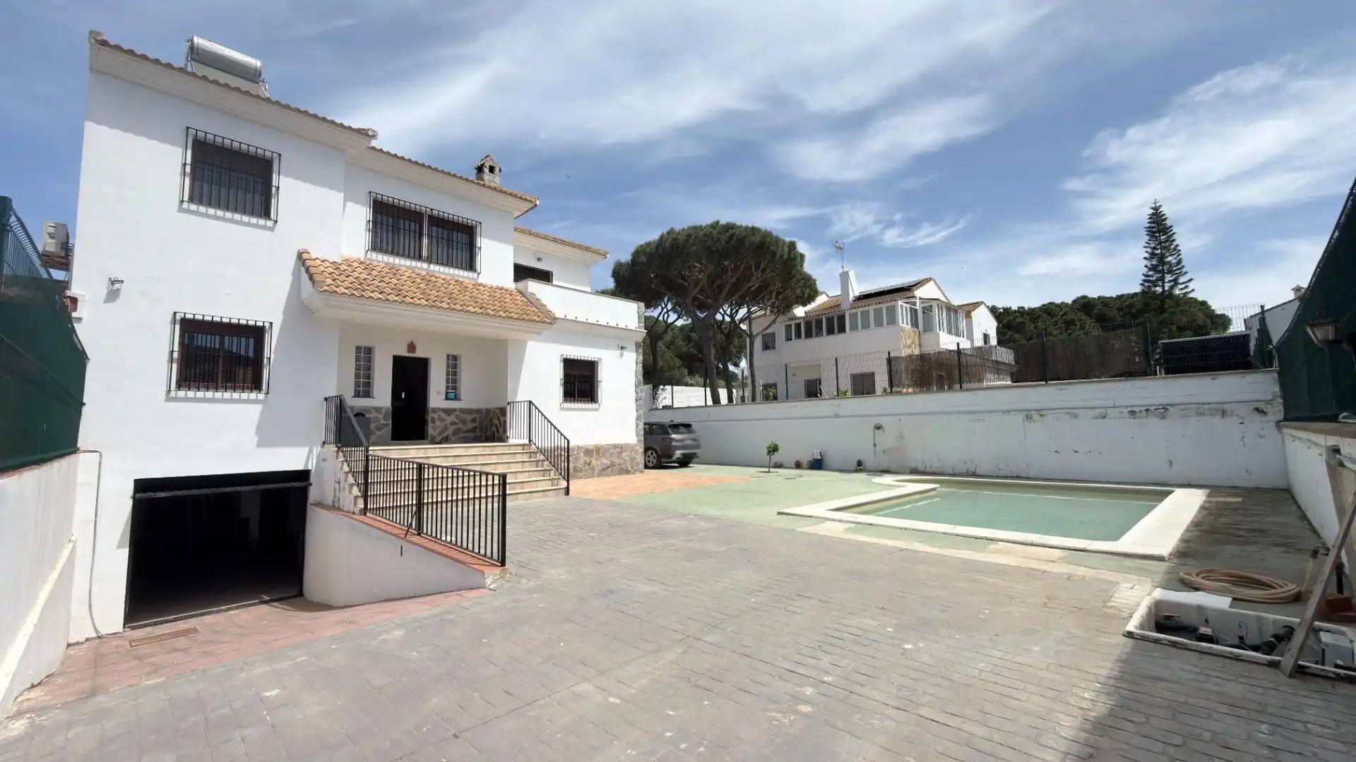 Vista exterior de Casa adosada en venta en Mazagón con Aire acondicionado, Trastero y Piscina