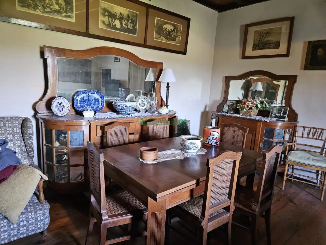 Comedor de Finca rústica en venta en A Cañiza   con Calefacción, Jardín privado y Terraza