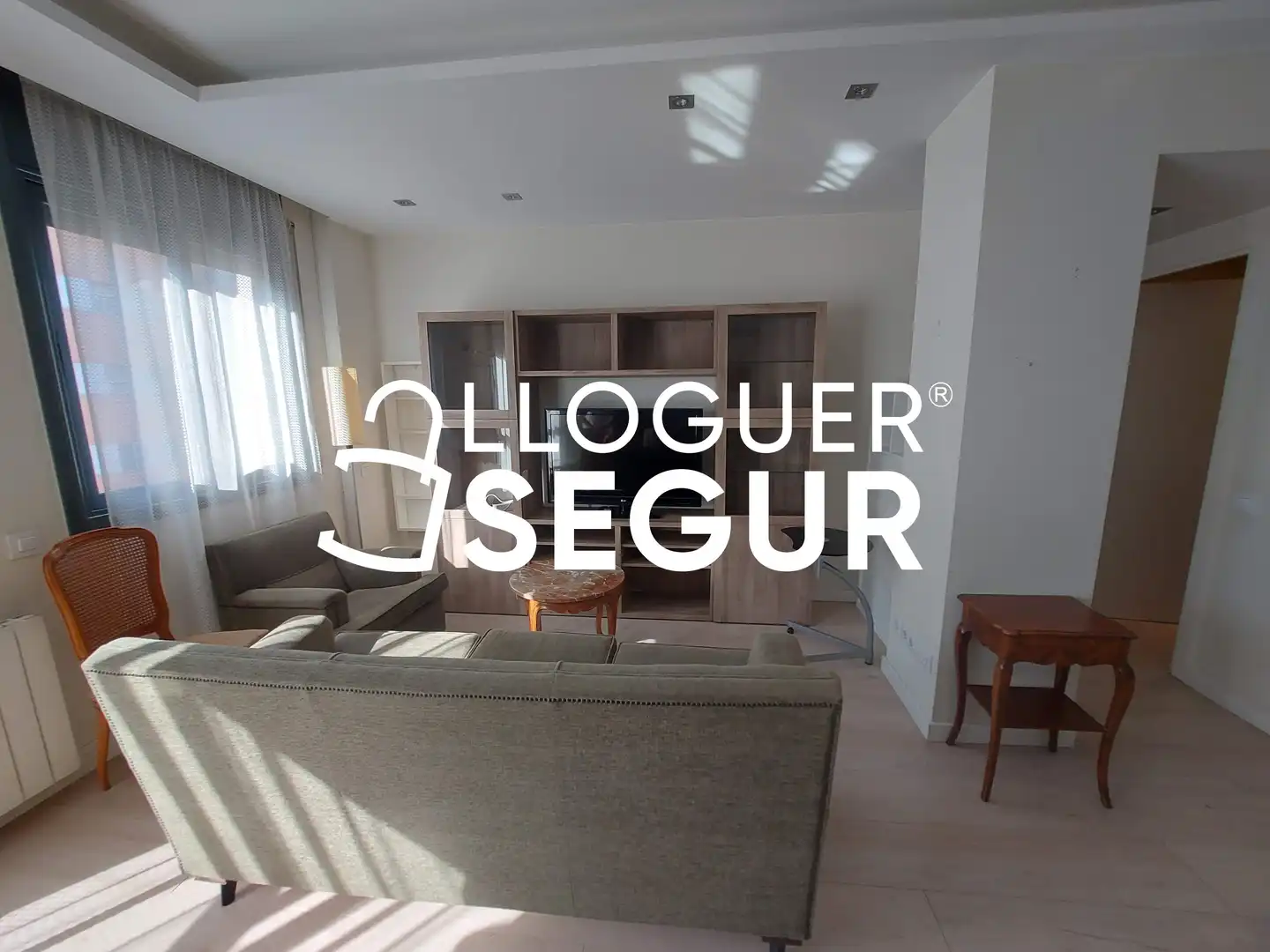 Wohnzimmer von Wohnung zur Miete in Barcelona mit Klimaanlage und Heizung