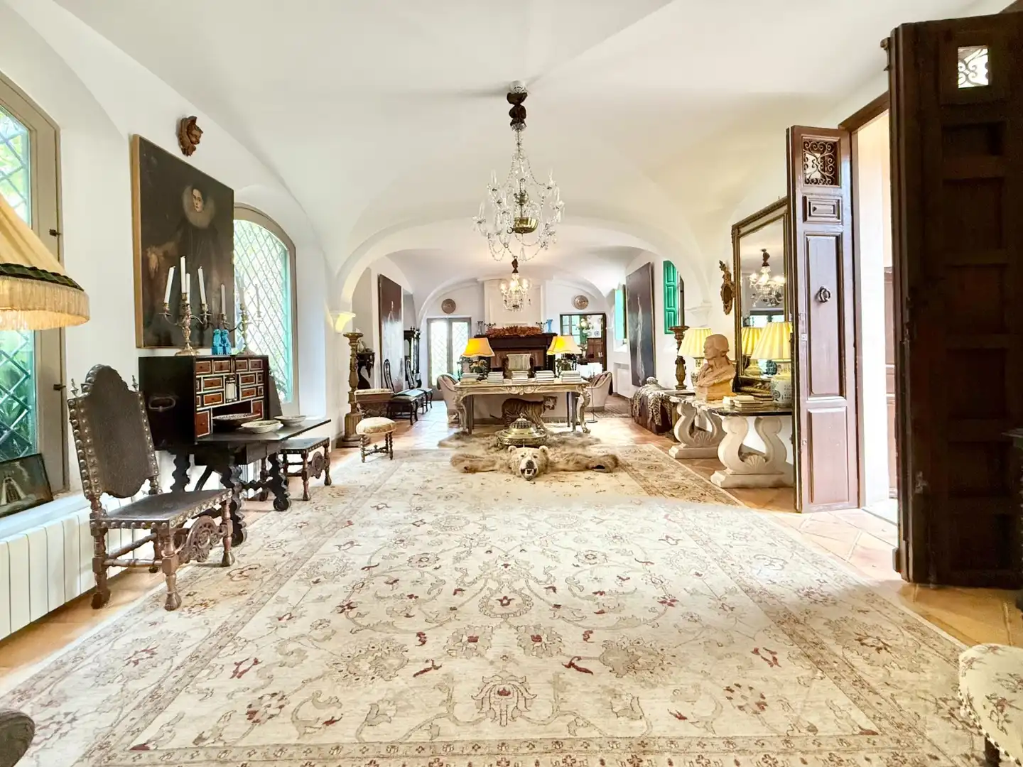 Sala d'estar de Finca rústica en venda en Alcoleja amb Aire condicionat, Jardí privat i Terrassa