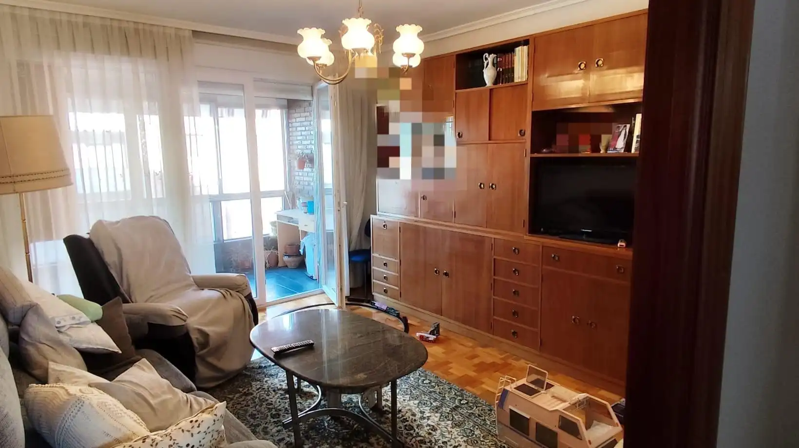 Sala de estar de Piso de alquiler en Palencia con Parquet