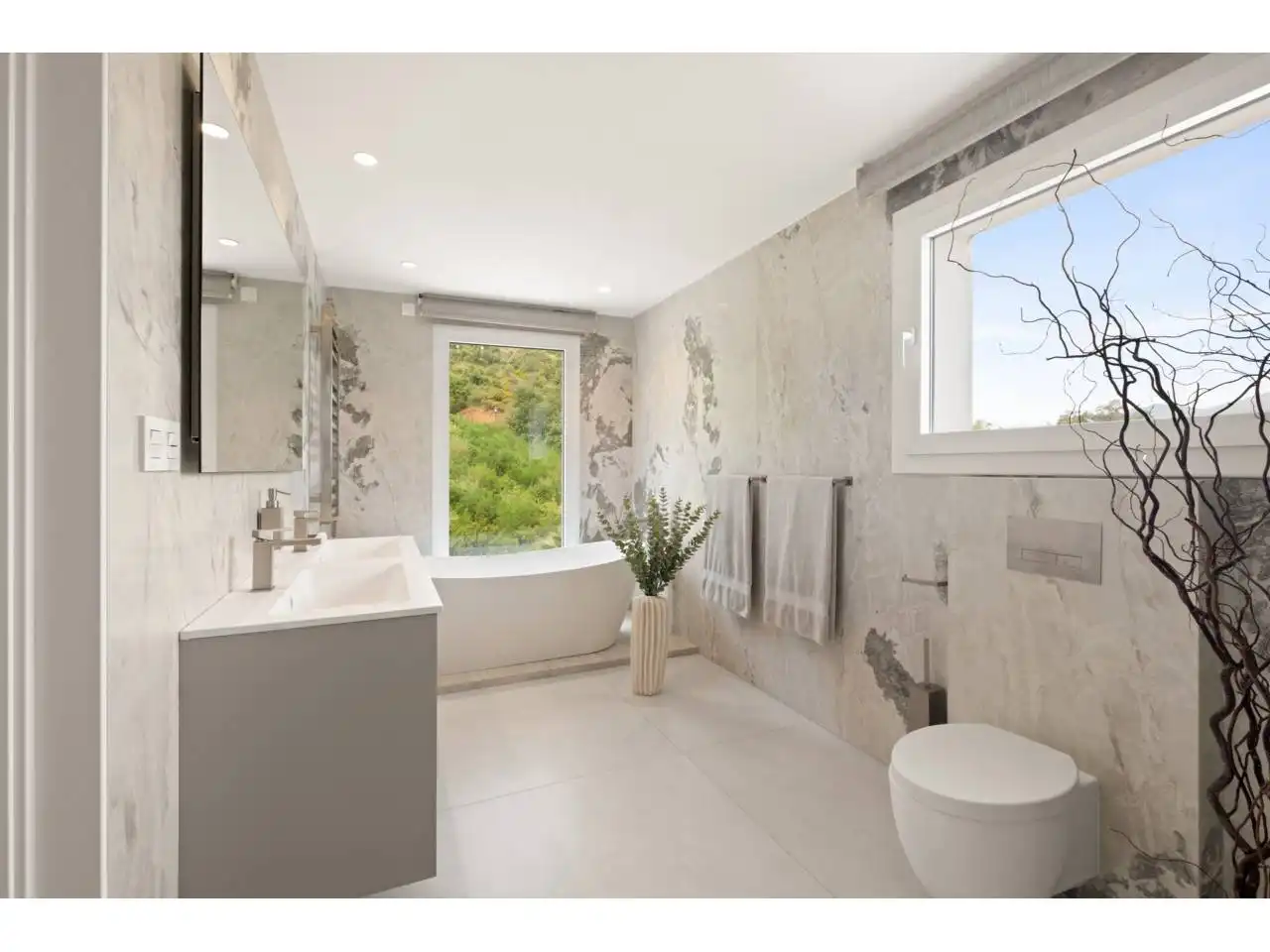 Baño de Casa o chalet en venta en Ojén con Aire acondicionado, Calefacción y Jardín privado