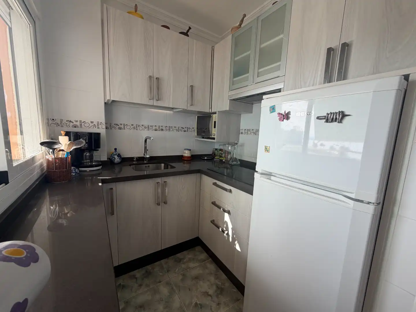 Cocina de Apartamento en venta en Algarrobo con Aire acondicionado, Terraza y Amueblado