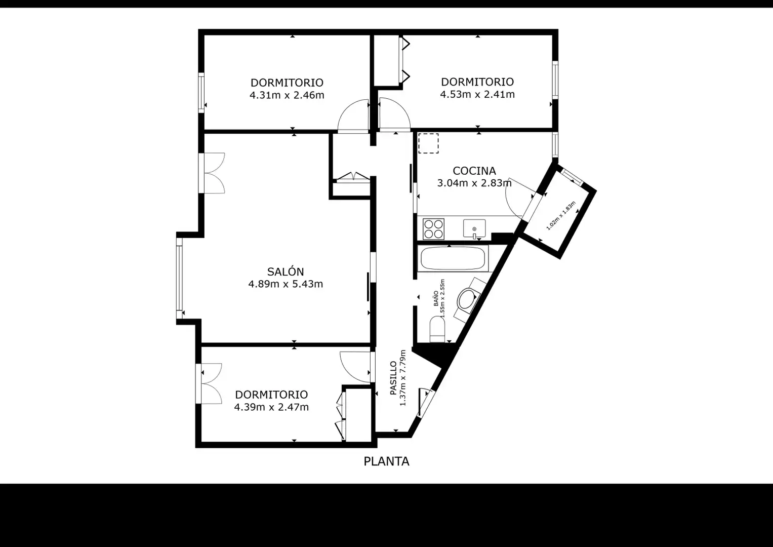 Wohnung zum Verkauf in Tafalla mit Heizung, Parkett und Abstellraum