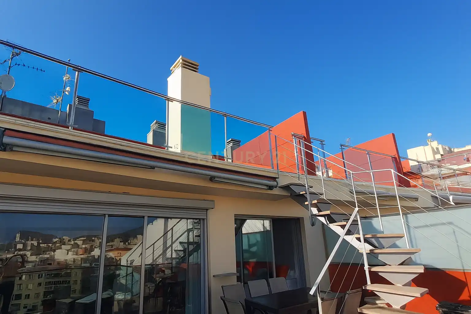 Terrasse von Wohnungen zur Miete in Calpe / Calp mit Klimaanlage, Ofen und Waschmaschine