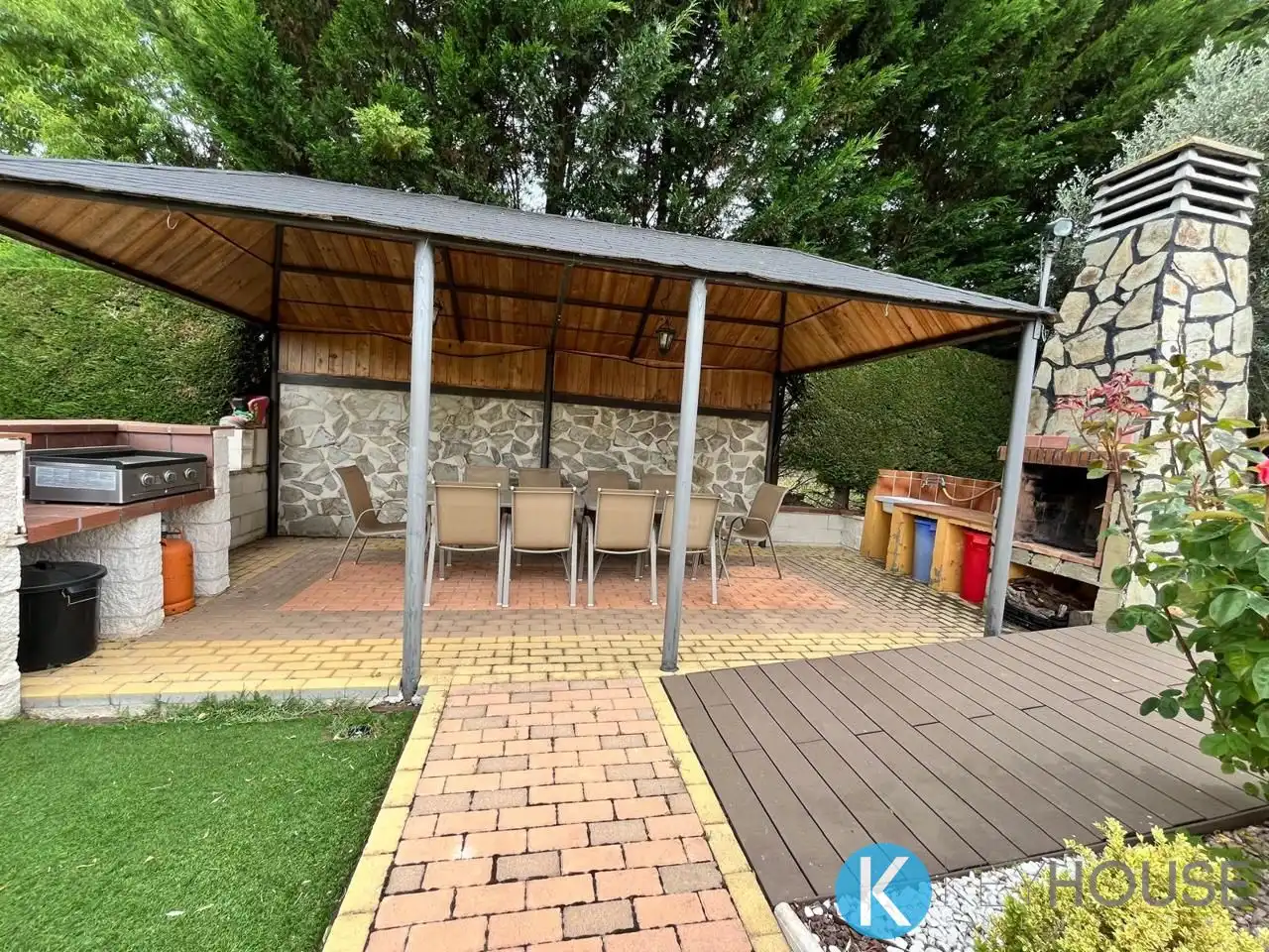 Terraza de Casa o chalet en venta en Villar del Olmo con Aire acondicionado, Jardín privado y Piscina