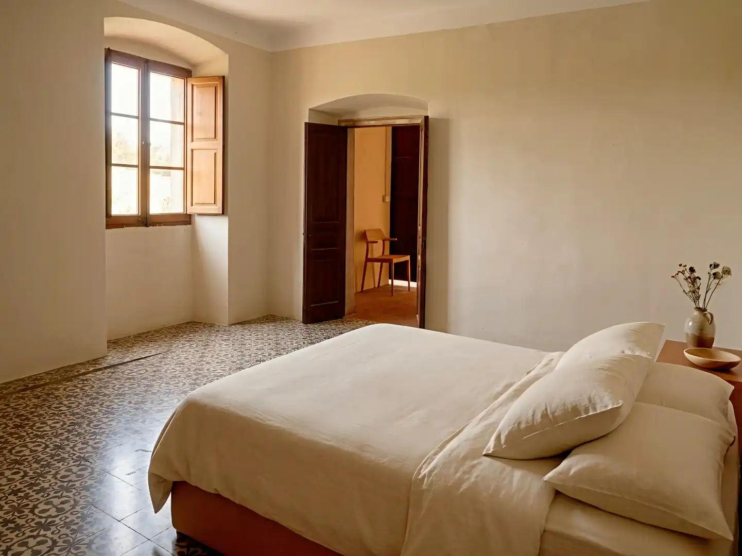 Dormitori de Finca rústica de lloguer en Corçà amb Jardí privat, Parquet i Moblat