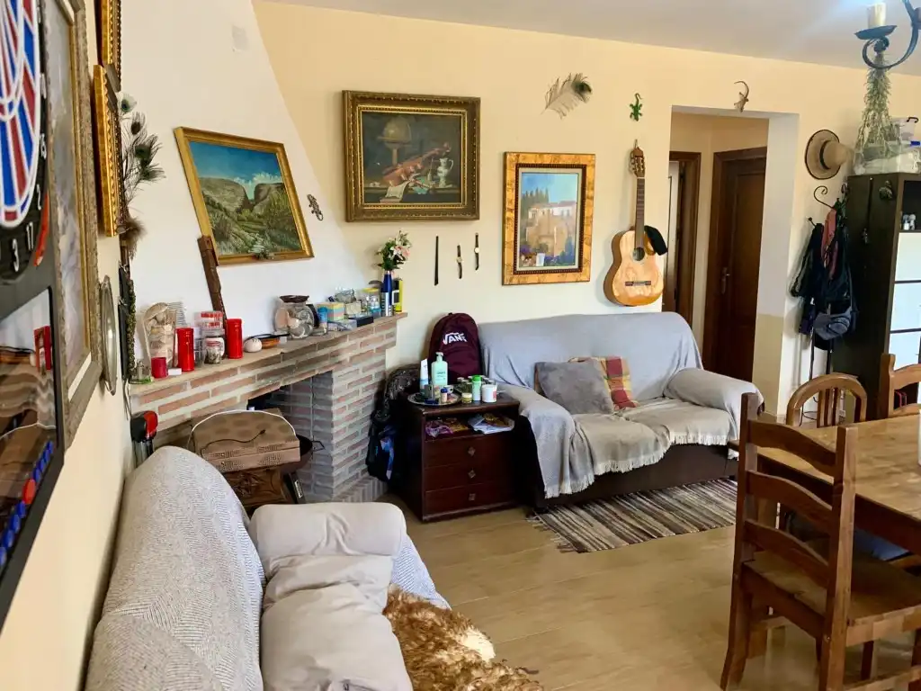 Sala d'estar de Casa o xalet en venda en Viñuela amb Aire condicionat, Jardí privat i Terrassa