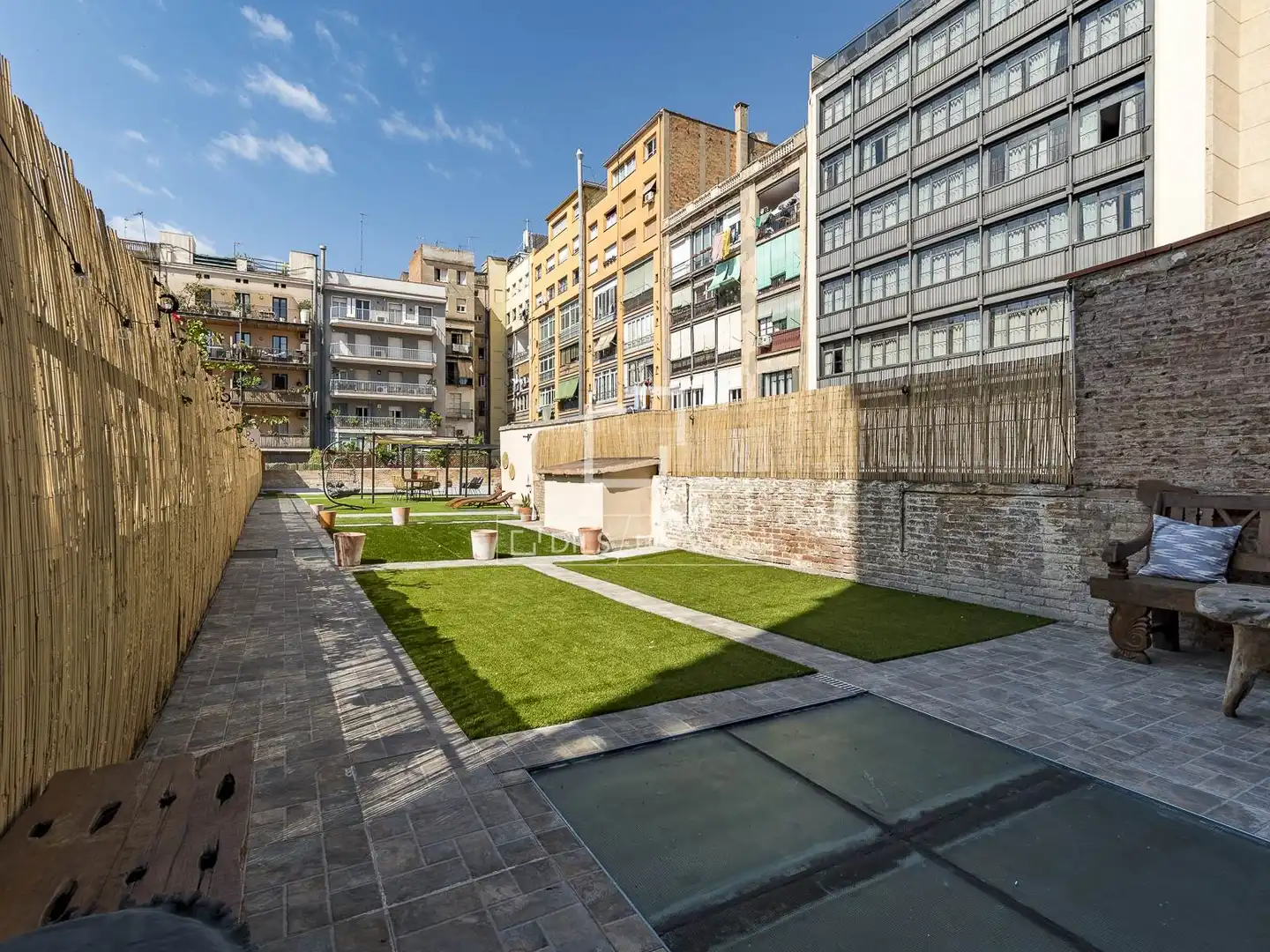 Garden of Flat for sale in Barcelona  with Air Conditioner, Private garden and Terrace